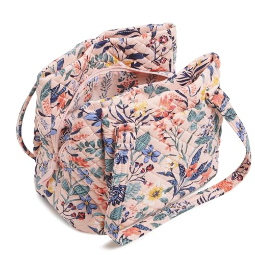 Cotton Multi-Compartment Shoulder Satchel Purse O538