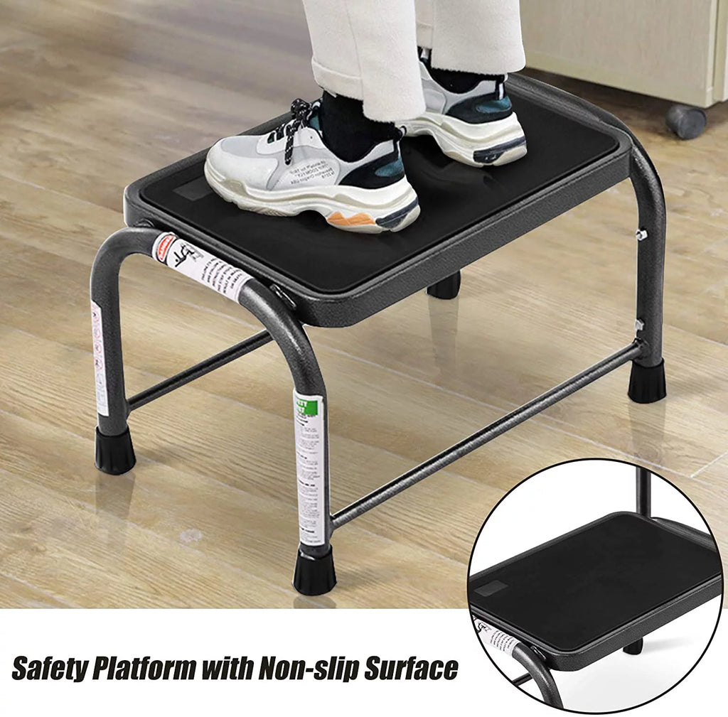 Heavy Duty Medical Step Stool with Handle & Non-Skid Rubber Platform, 330 Lbs Load Capacity D470