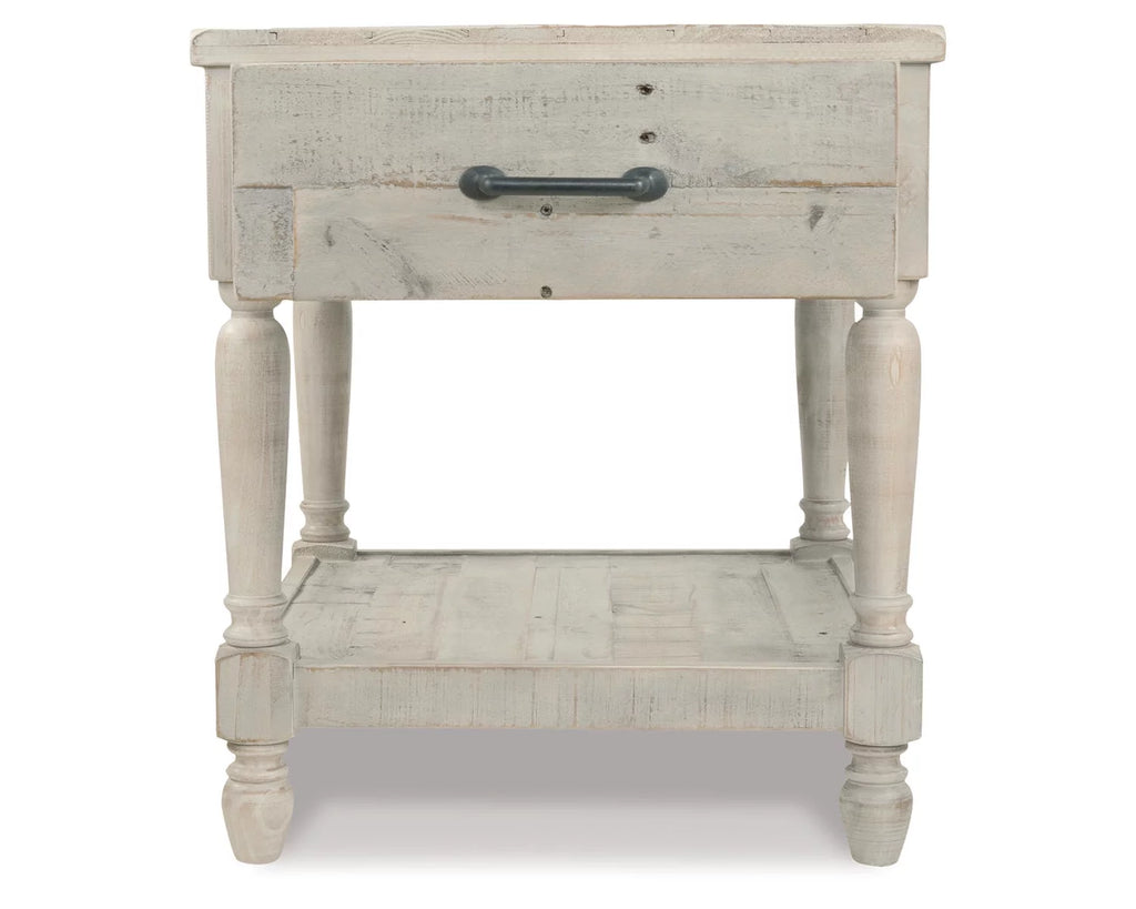 Whitewash End Table C535