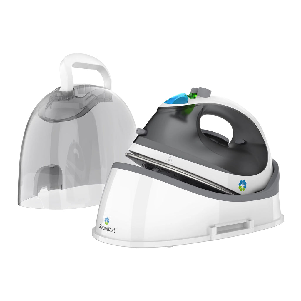 White Portable Cordless Steam Iron with Carrying Case J10218
