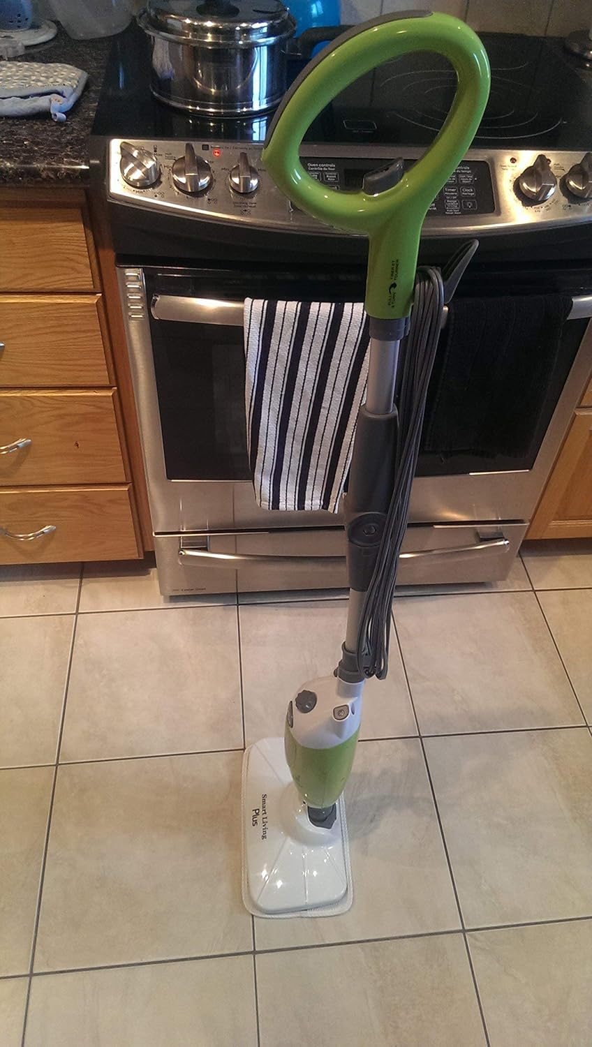 White and Green Steam Mop Q5819