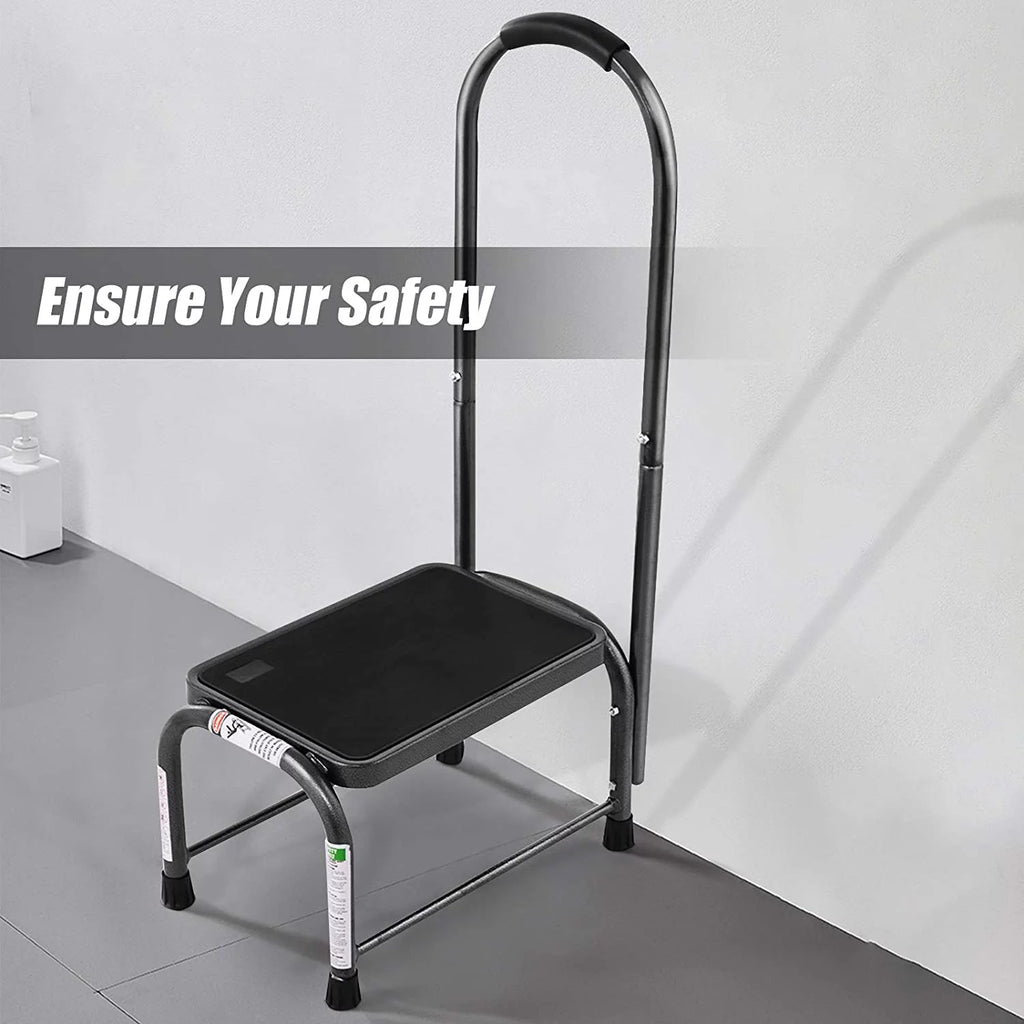 Heavy Duty Medical Step Stool with Handle & Non-Skid Rubber Platform, 330 Lbs Load Capacity D470