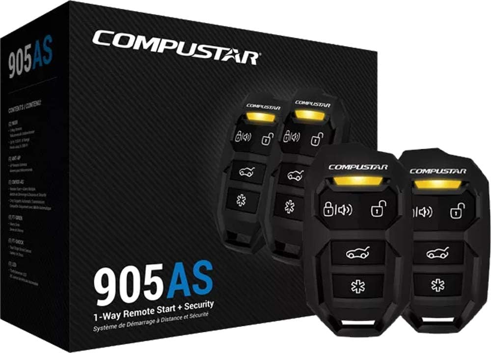 4 Button 1 Way Alarm & Remote Start System 1500' Range E423