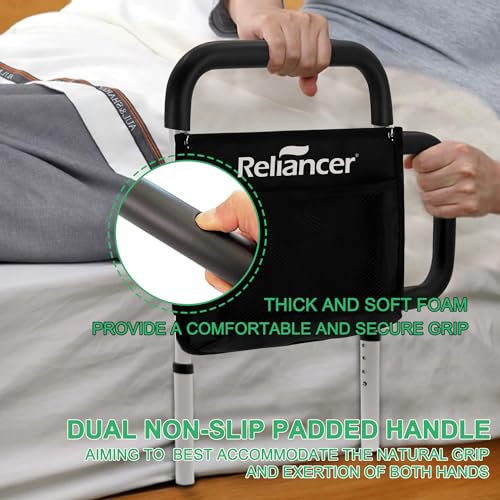 Adjustable Bed Safety Rail with Motion Light & Storage Pocket W523879