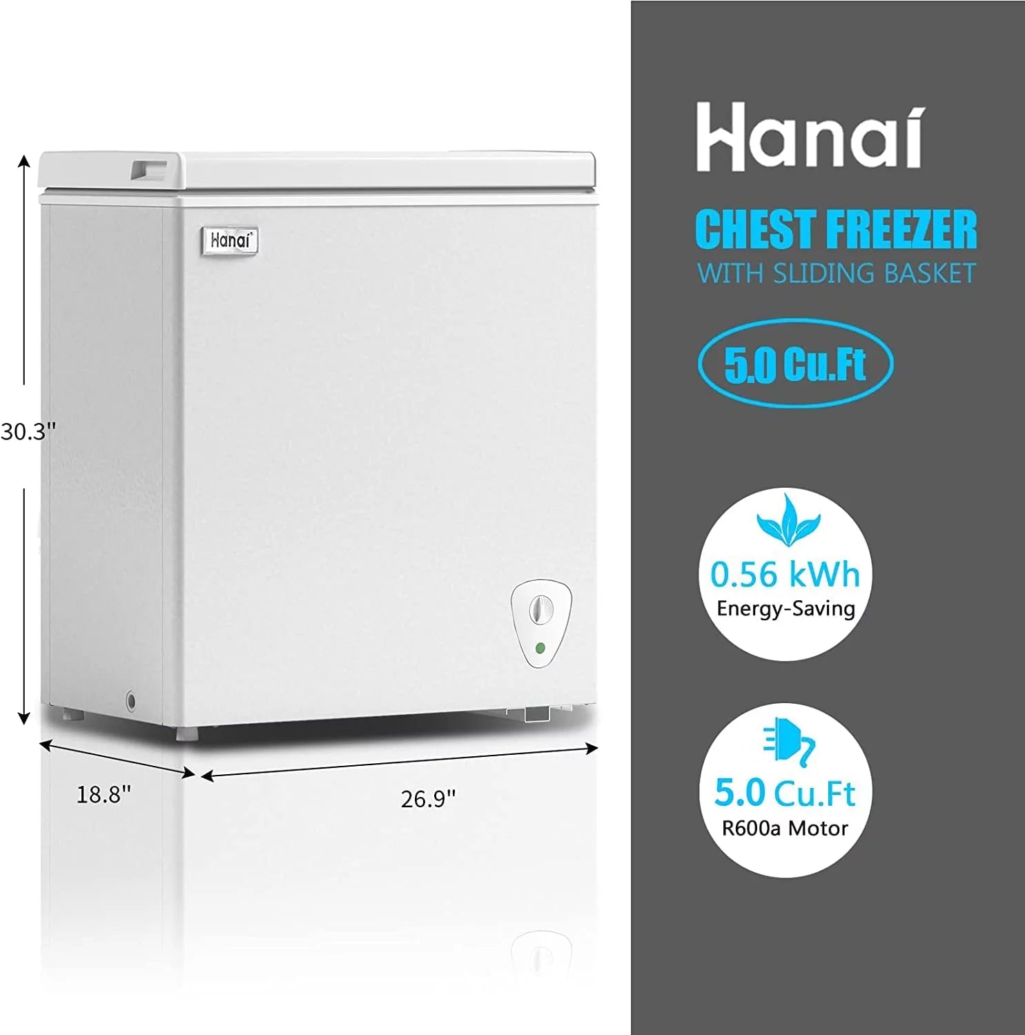 White Chest Freezer O605