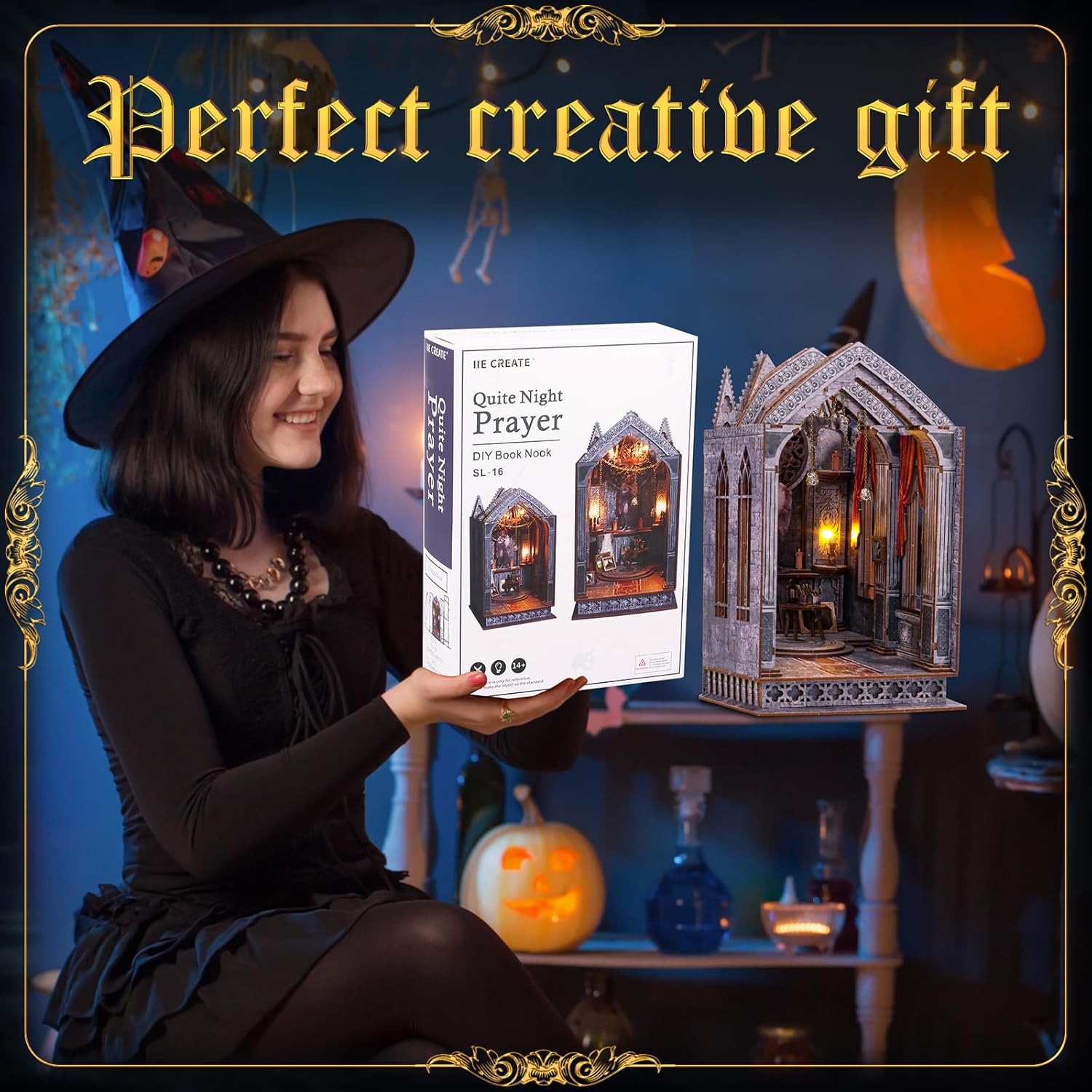 3D Wooden Puzzle Bookshelf Insert with LED Light K613