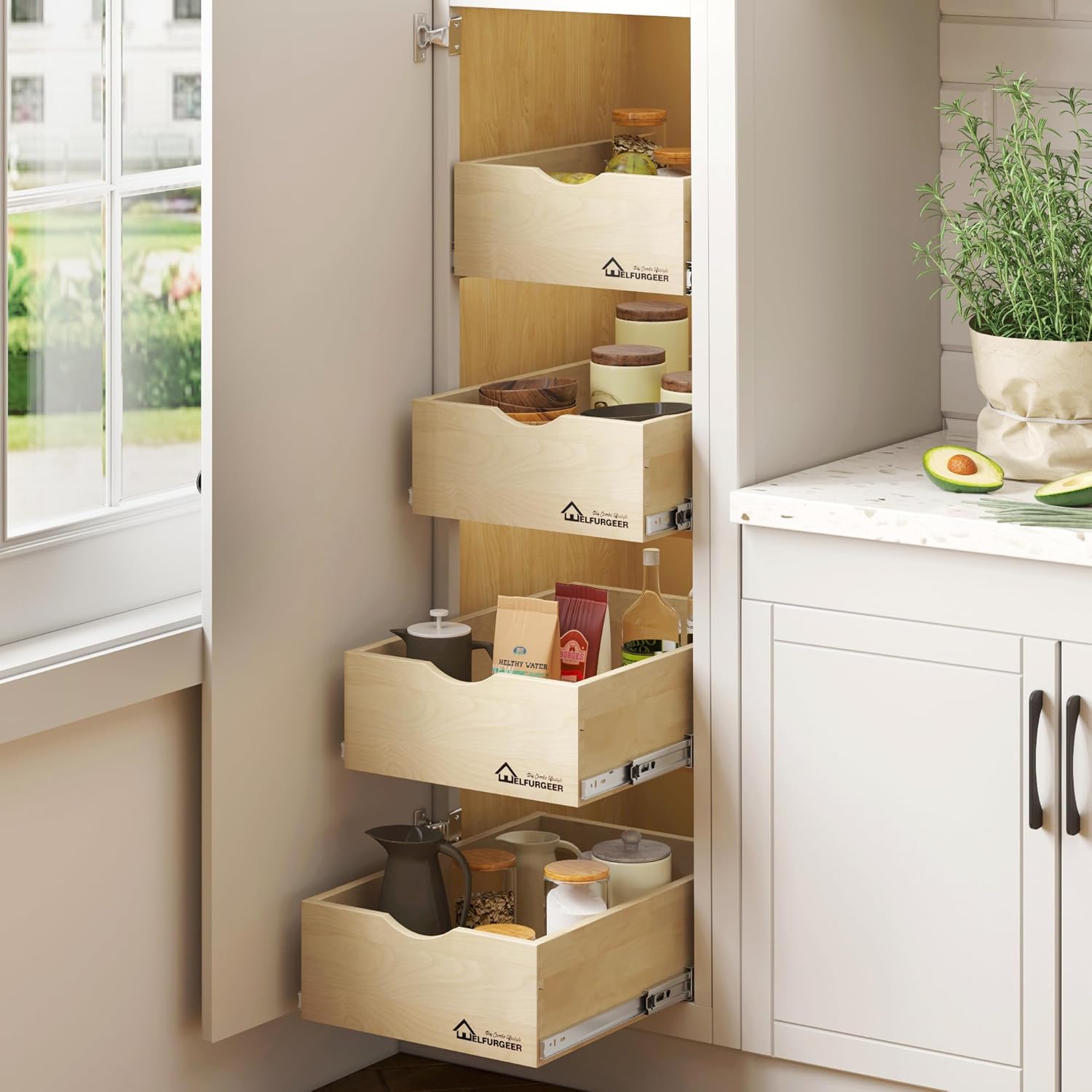 Pull Out Cabinet Organizer (32''W x 21''D) S244