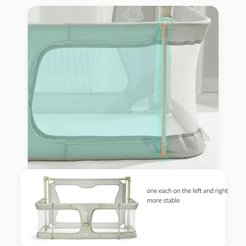 3 in 1 Baby Bassinet Bedside Sleeper Portable Crib with Mesh Window H2390