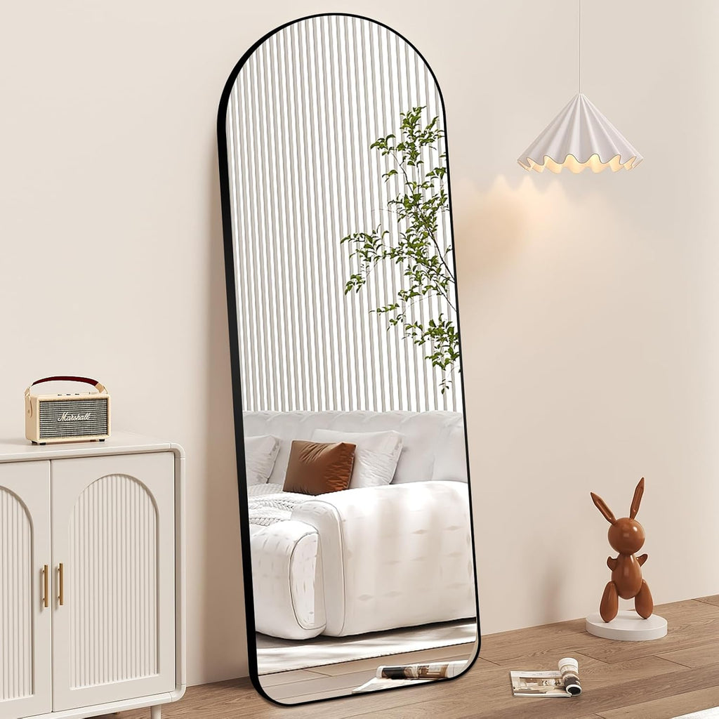 Black Arched Full Length Floor Mirror T85674