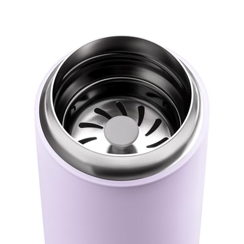12 oz Vacuum-Insulated Stainless Steel Travel Mug with Ceramic Interior and Splash Guard Matte Black K733