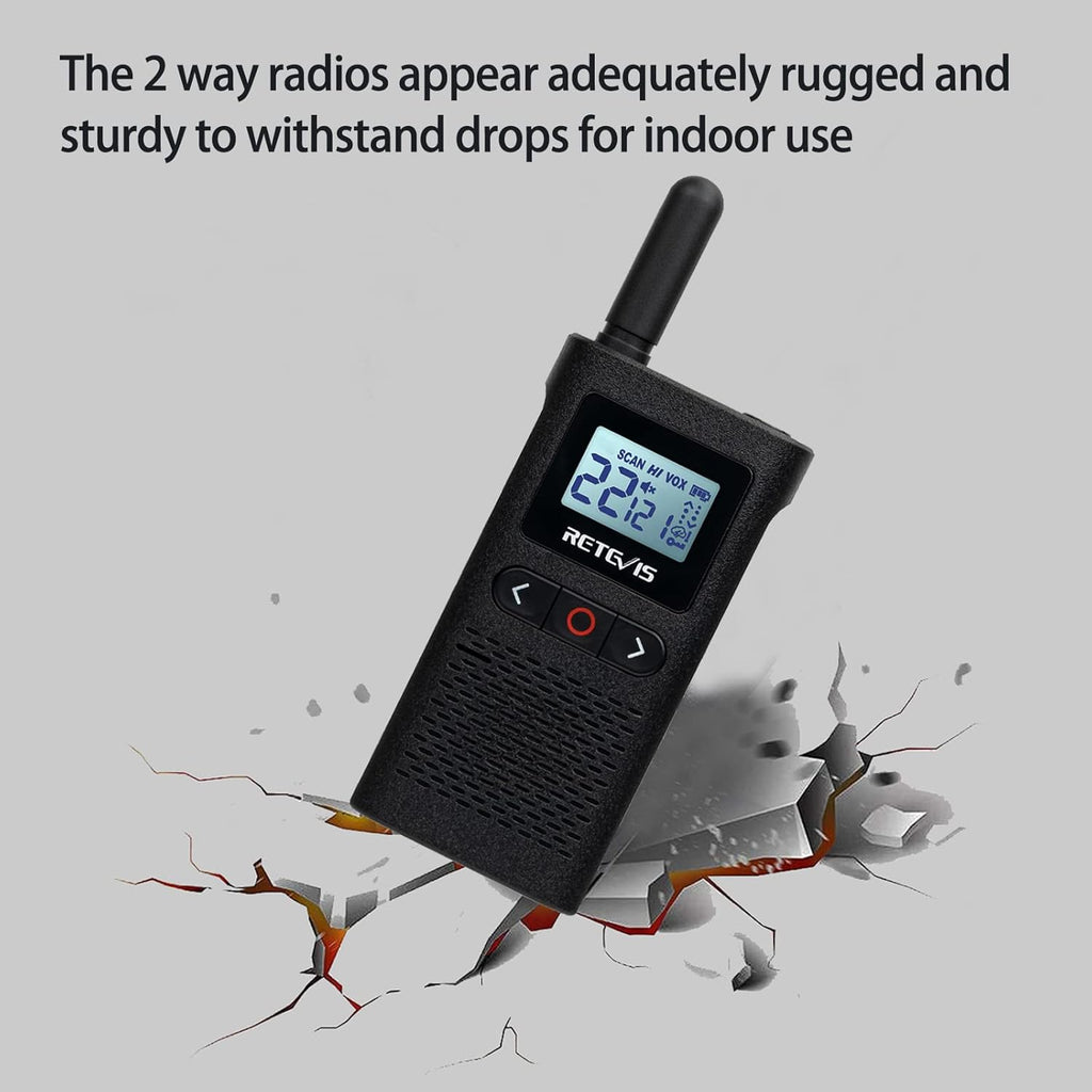 10 Pack Rechargeable Walkie Talkies with Earpiece F721