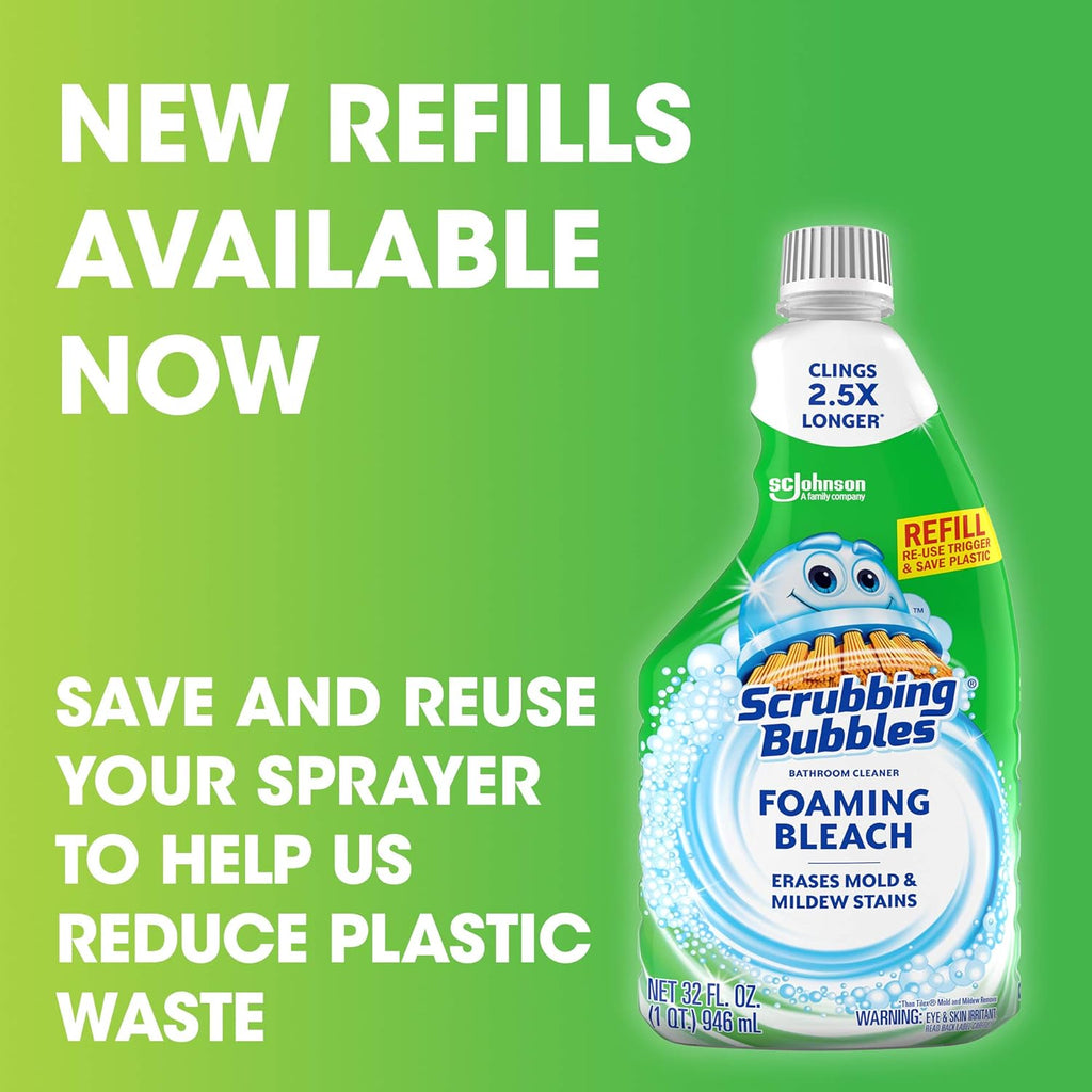 Foaming Bleach Bathroom Cleaner Refill Bottle 32 oz X812361