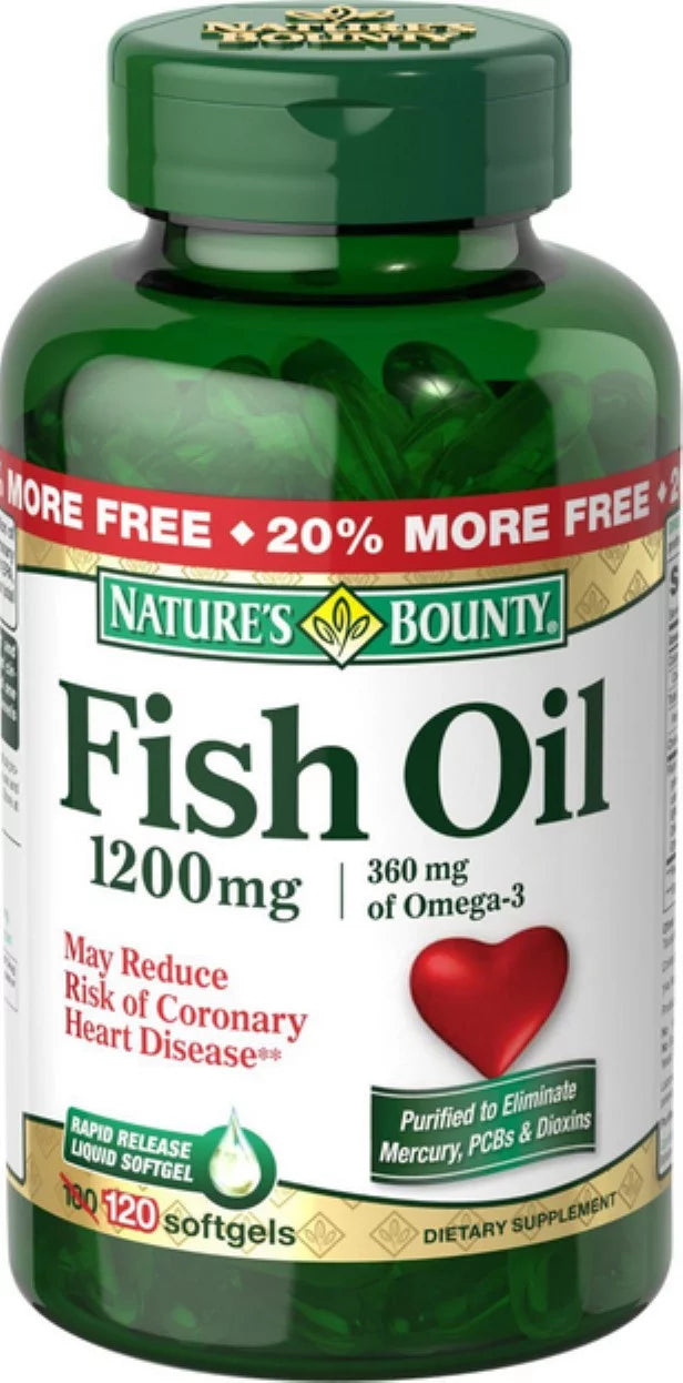 1200 mg Fish Oil Softgels 120 ea (Pack of 2) U904