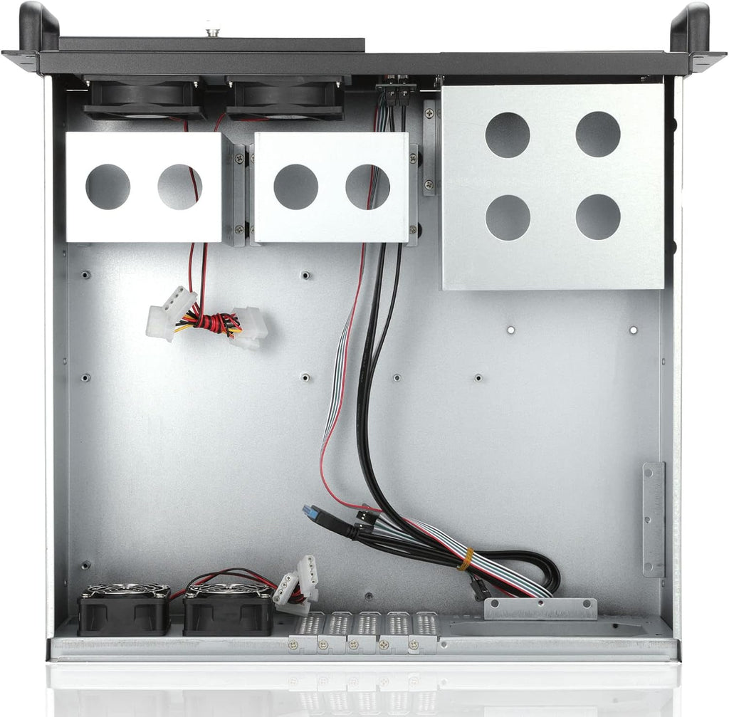 3u Rackmount Server Chassis with 3x5.25 Support PS2 PSU Side 80mm Fan Dust Filter Bracket Q361