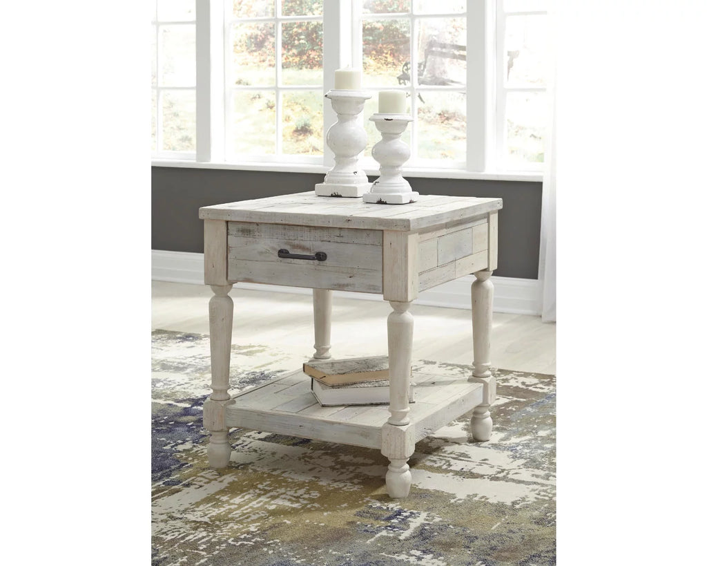 Whitewash End Table C535
