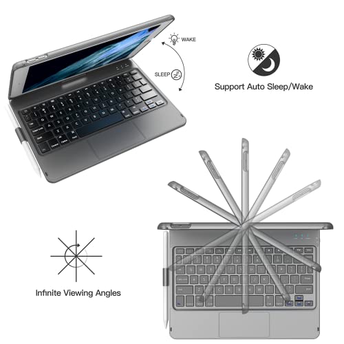 Rose Gold Keyboard Case for iPad 10.2 9th/8th/7th Gen with Pencil Holder X28574
