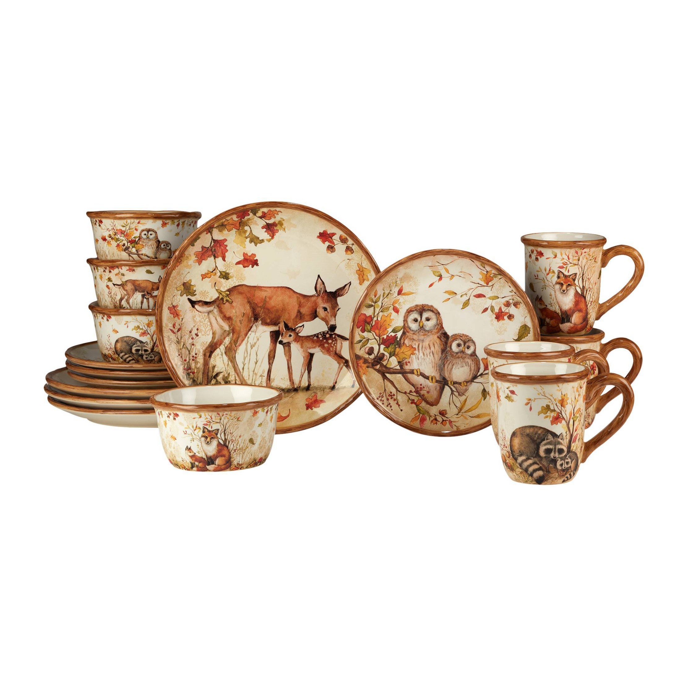 16pc Pine Forest Dinnerware Set N613