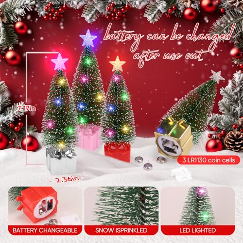 4 Pack Tabletop Christmas Tree with LED Lights H27142