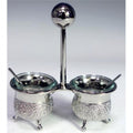 Silver Plated Salt Holder with Spoons J6910