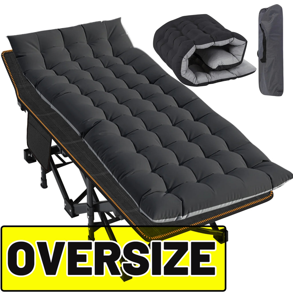 Oversized Folding Bed Cot with Mattress and Carry Bag X3557