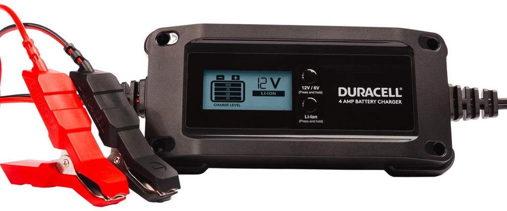 4 Amp Battery Charger Maintainer with LCD Display for 6V, 12V, Lithium Ion Battery C394632