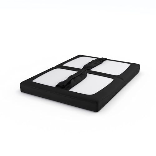 Black Metal Frame Futon Sofa with Coil Mattress L6351