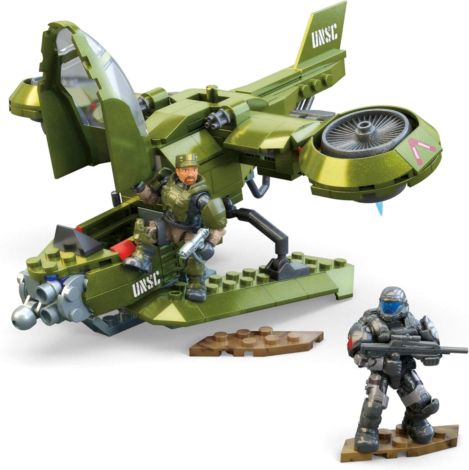 291 Piece UNSC Hornet Recon Aircraft Building Set with 2 Micro Action Figures X574467
