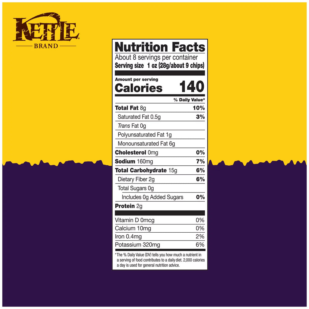 Krinkle Cut Truffle Oil and Sea Salt Kettle Chips, 8.5 oz V697214