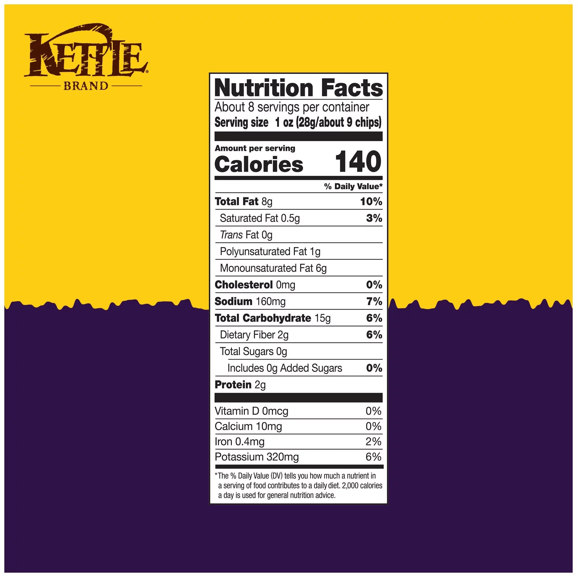 Krinkle Cut Truffle Oil and Sea Salt Kettle Chips, 8.5 oz V697214