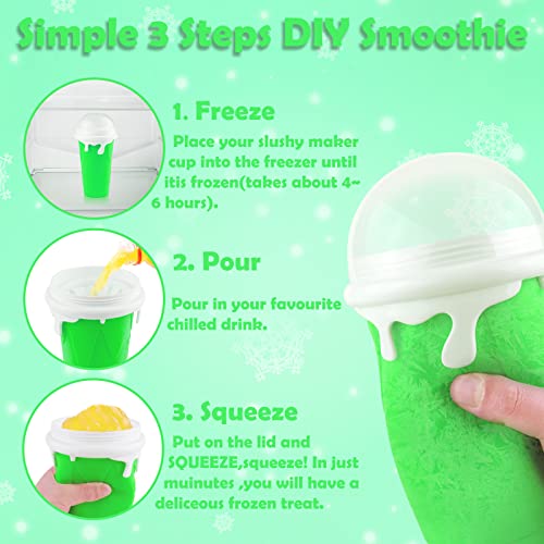 Blue Double Layers Silicone Slushy Cup Maker 500ml S9158