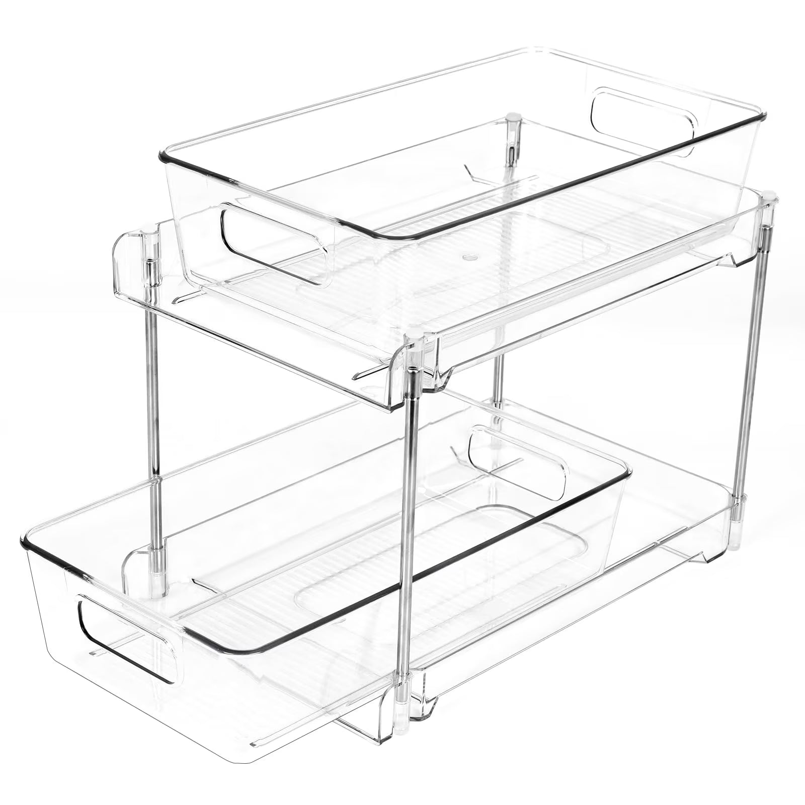 Clear 2-Tier Under Sink Pull-Out Drawer C532