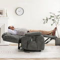 Genuine Leather Power Lift Recliner with Massage and Heat C8113