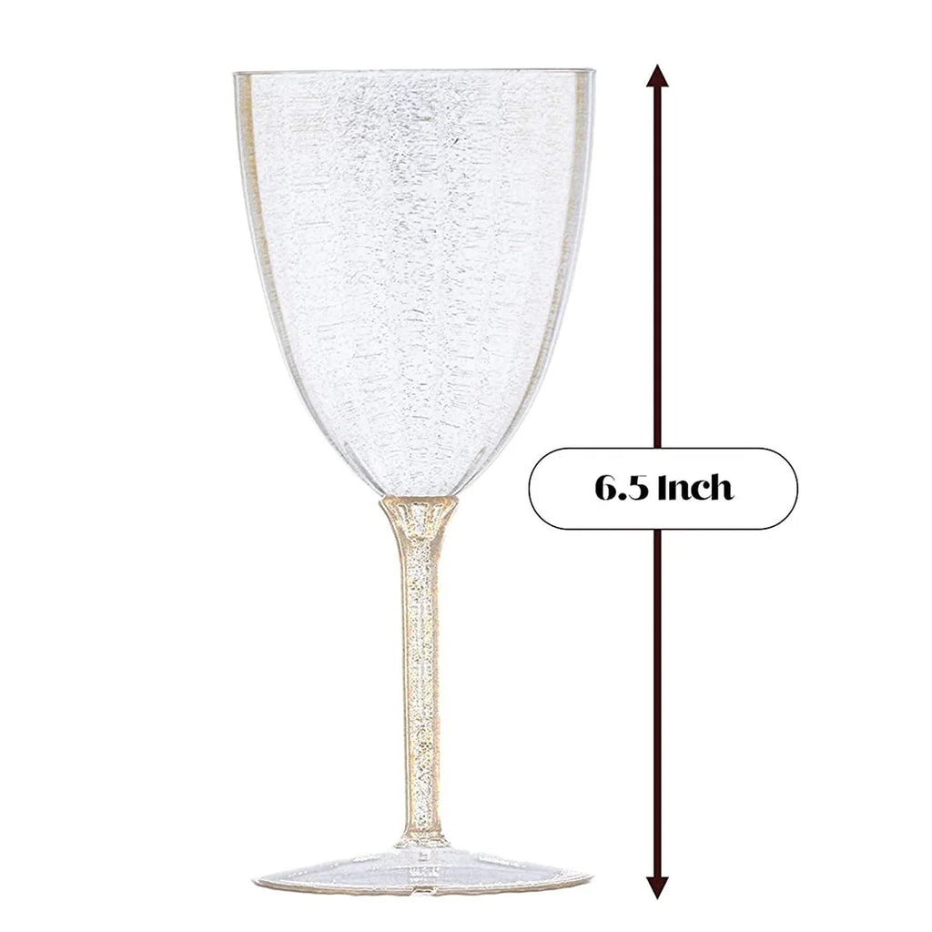 7 Oz Pack of 16 Disposable Plastic Wine Glasses J829