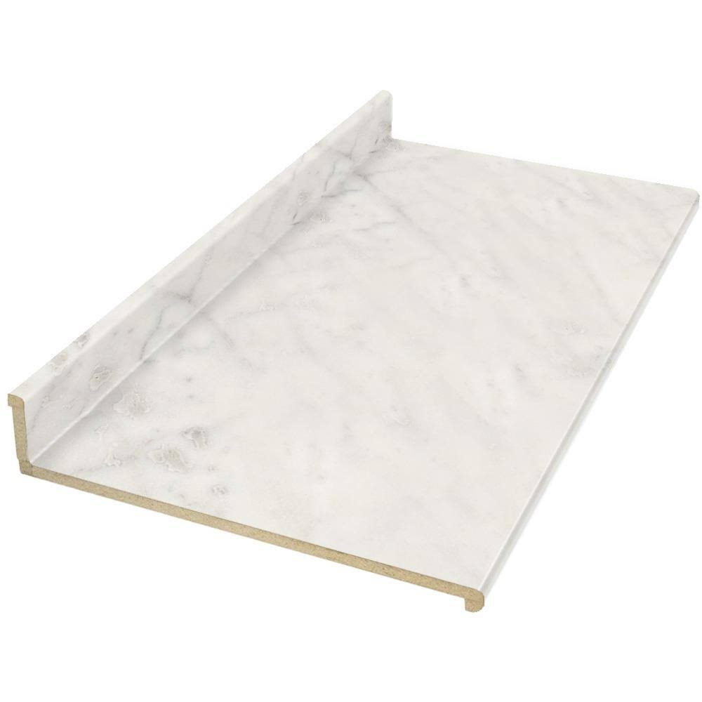White Straight Laminate Kitchen Countertop L3283