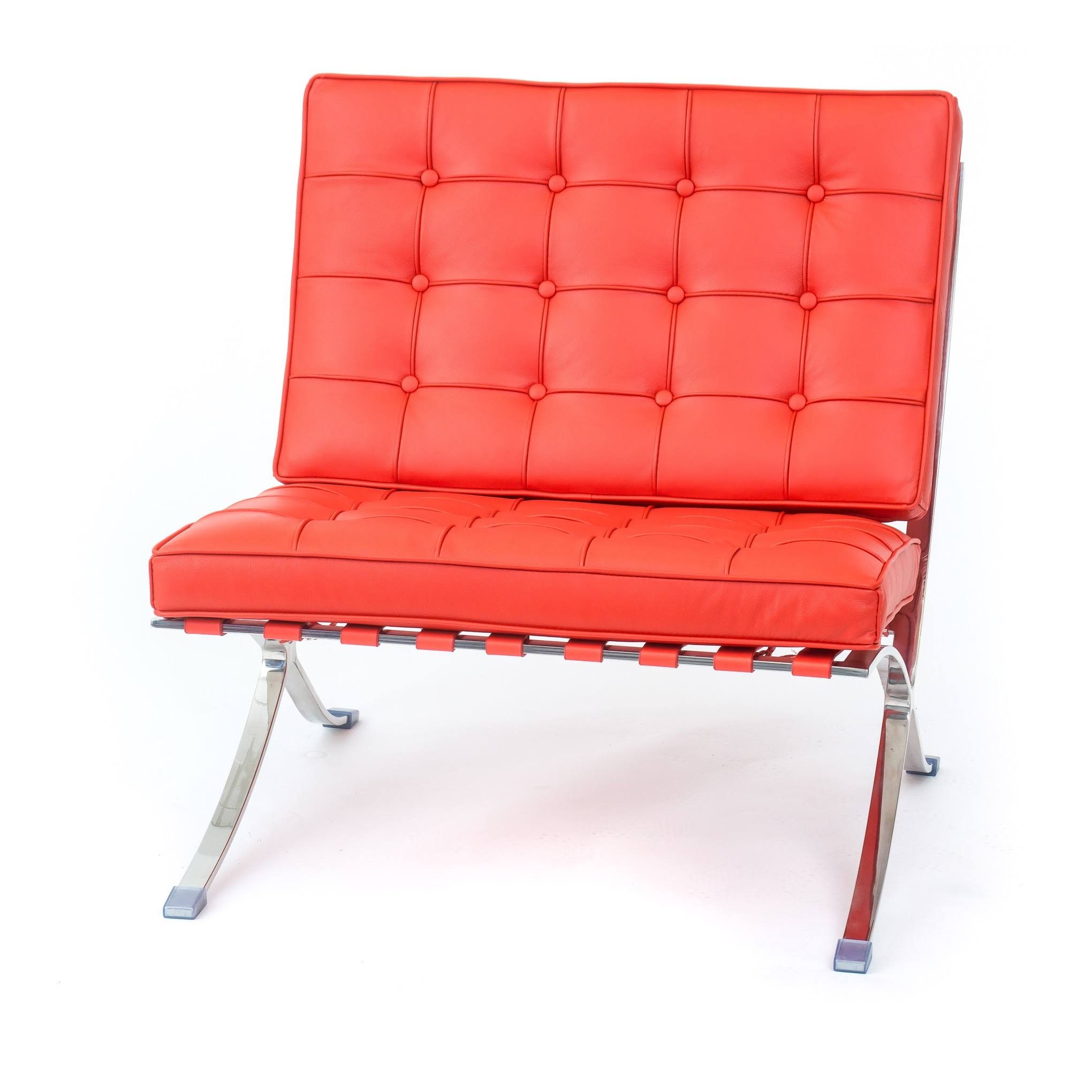 Red Leather Barcelona Chair U24942