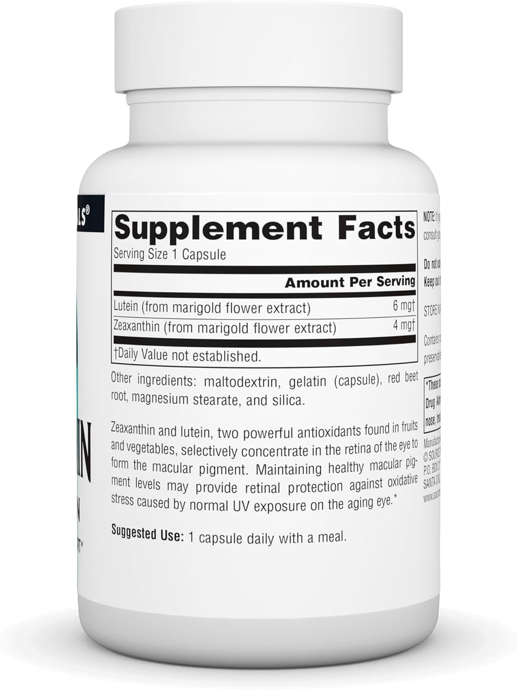 10 mg 60 Capsules Zeaxanthin with Lutein X54568