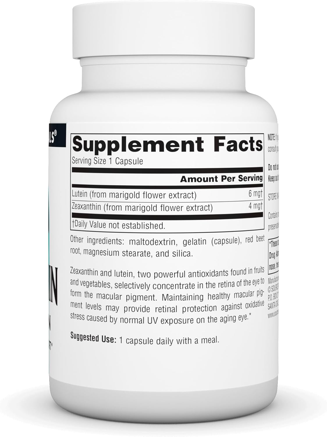 10 mg 60 Capsules Zeaxanthin with Lutein X54568