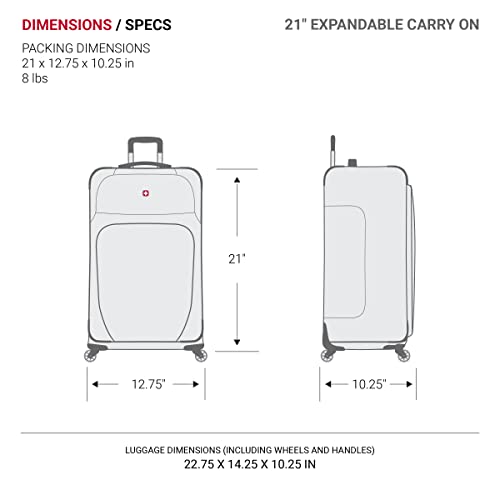 Teal Carry-On 21-Inch Expandable Luggage Y827