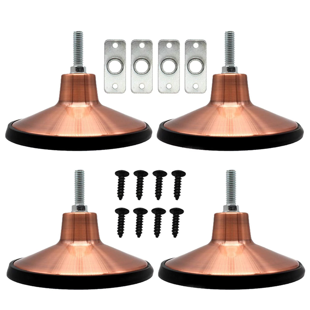 4 Pcs 6 inch Adjustable Heavy Duty Metal Pool Table Leg Levelers M279298
