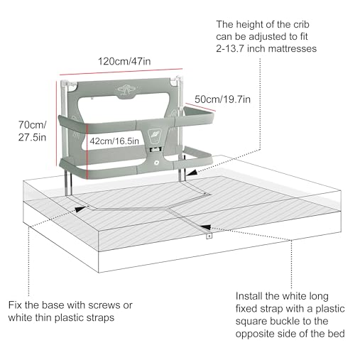 3 in 1 Baby Bassinet Bedside Sleeper Portable Crib with Mesh Window H2390