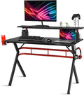 47.5" Gaming Desk with Monitor Shelf D4908