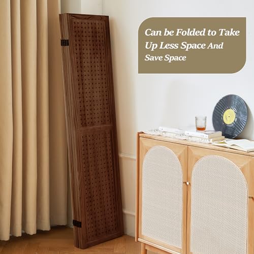 5.6Ft Wooden Pegboard Room Divider N24164