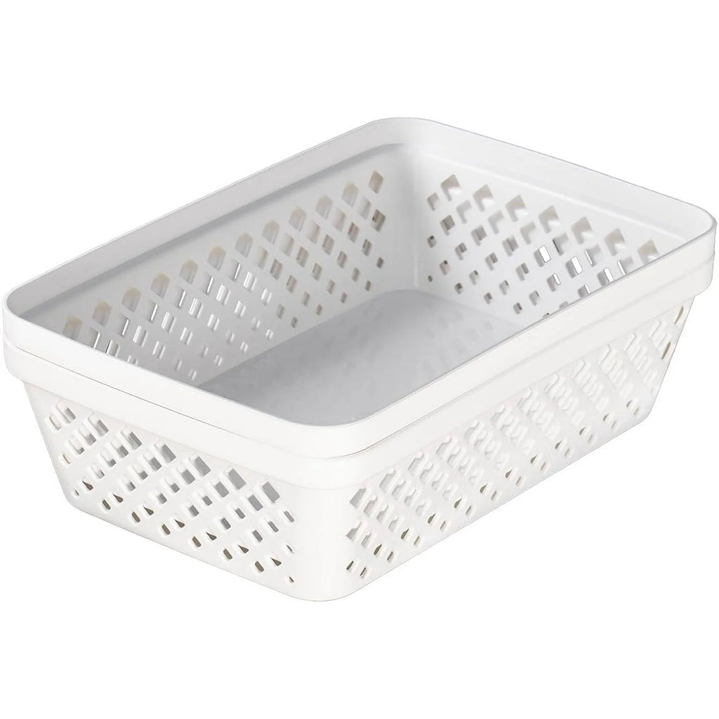 White 6 Pack Plastic Storage Basket Set R8731