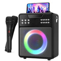 Portable Bluetooth Karaoke Machine with 2 Microphones and LED Lights G911793