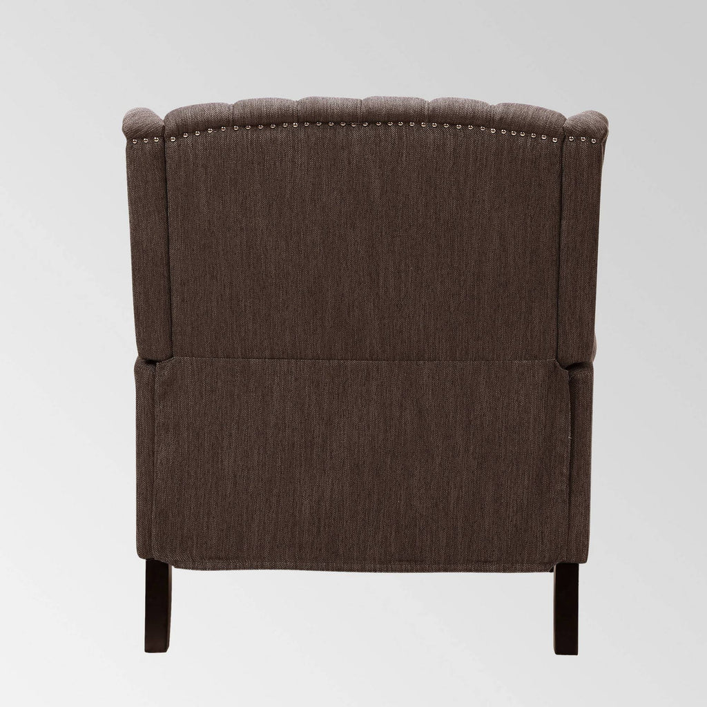 Oversized Tufted Fabric Push Back Recliner W8009