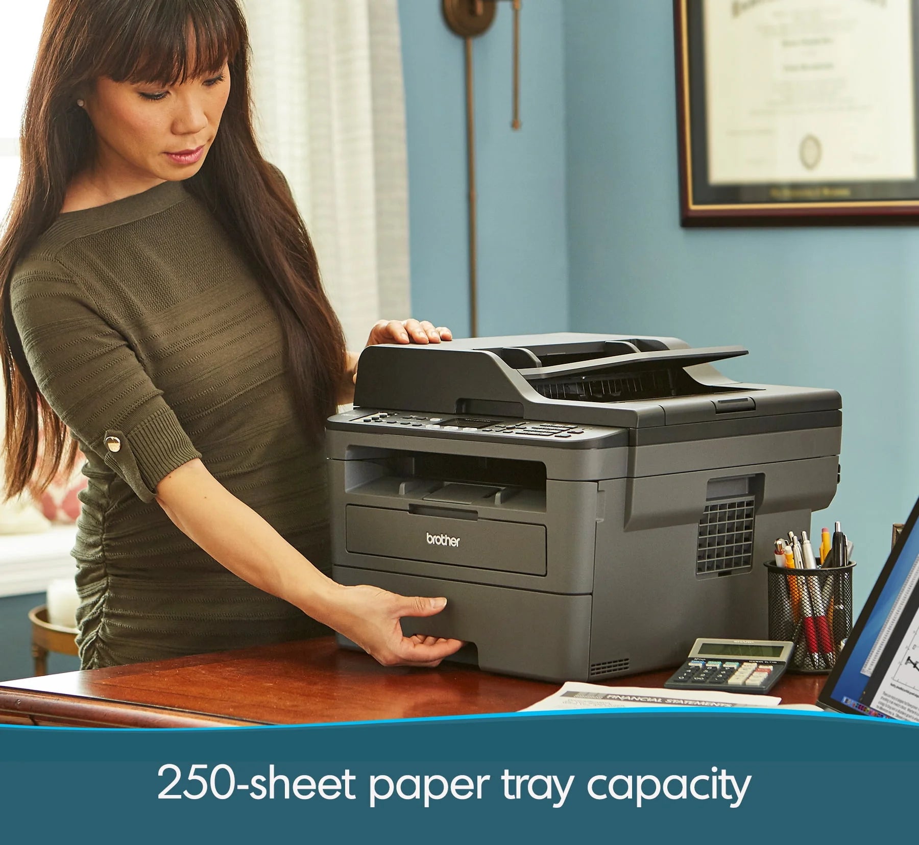 Monochrome Laser All-in-One Printer with Duplex Printing and Wireless Connectivity X62201