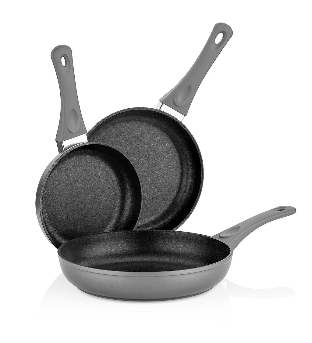 Titanium Nonstick 8-Inch 9.5-Inch 11-Inch Fry Pan Set 4mm Forged Alum N551
