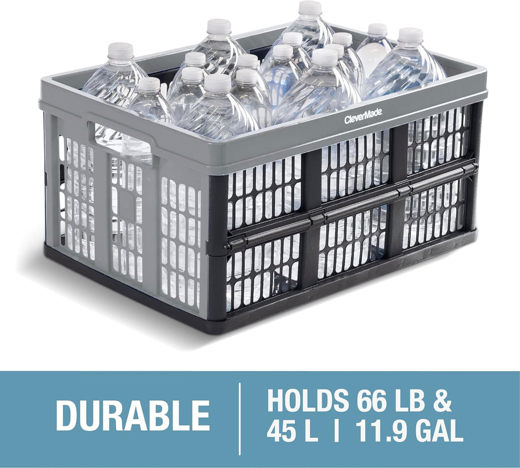 Royal Blue 3PK 45L Collapsible Plastic Storage Bins X711630