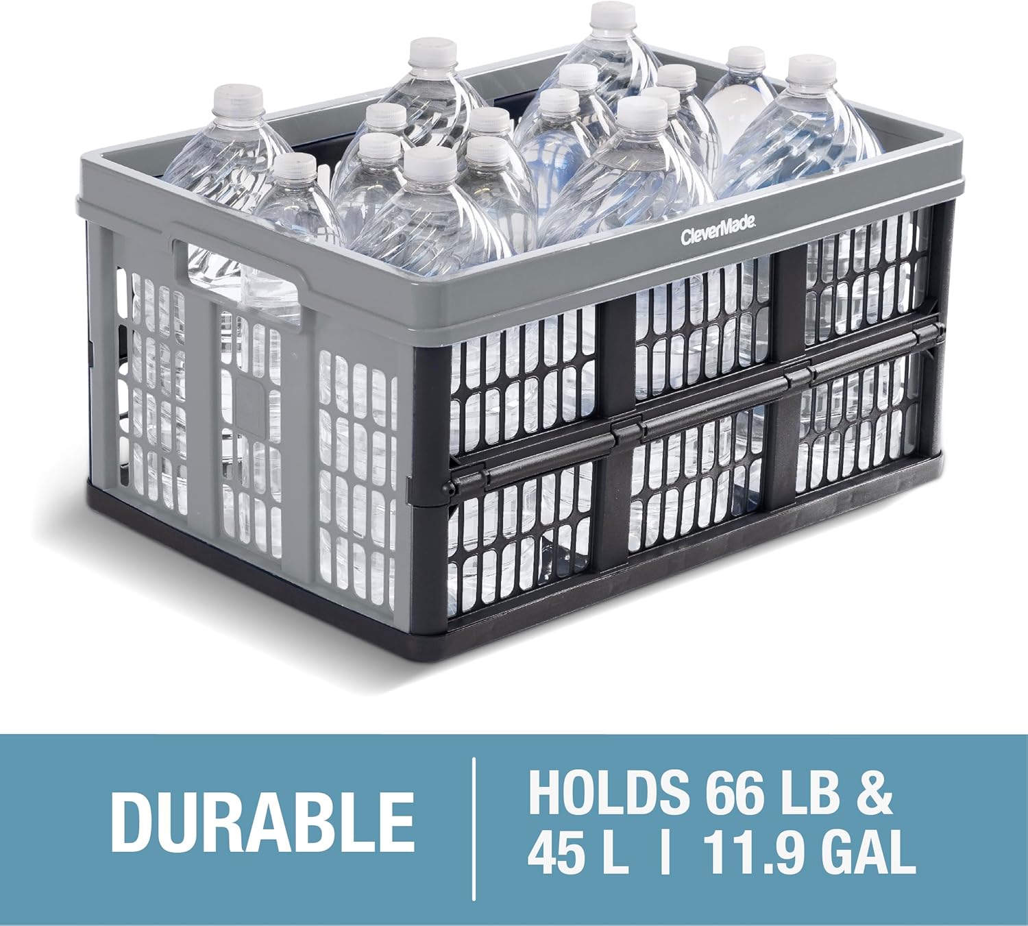 Royal Blue 3PK 45L Collapsible Plastic Storage Bins X711630