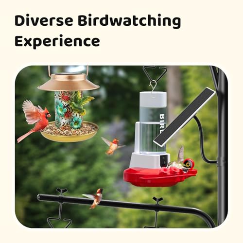 108 Inch Rust-Proof Bird Feeder Pole with Squirrel Baffle L5438